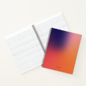 Moderne Paarse Oranje korrelige textuur Gradient O Notitieboek (Binnen)