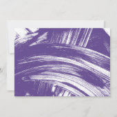 Moderne paarse penseel schrift foto afstudeerfeest kaart (Achterkant)