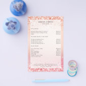 Moderne Paarse prijslijst voor rosegold Salon Flyer (Enkel)