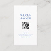 Moderne Paarse QR-code met geruit patroon Visitekaartje (Achterkant)