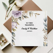 Moderne Paarse Roos Designer bedankkaart