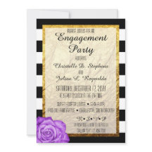 Moderne paarse roos nepgoud folie verlovingsfeest