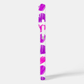 Moderne Paarse Roze Doodled Hearts Valentijn Naam Case-Mate iPhone Case (Achterkant / Links)