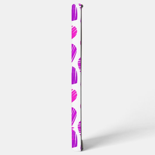 Moderne Paarse Roze Gekrabbelde Harten Valentijn N Samsung Galaxy Hoesje (Linkerkant)