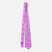 Moderne Paarse Roze Gekrabbelde Harten Valentijn N Stropdas (Achterkant)
