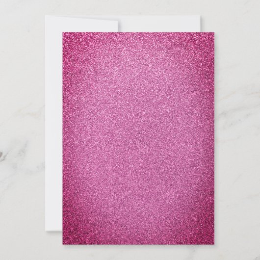 Moderne paarse roze, girale trendy sequin Sweet 16 Kaart (Achterkant)