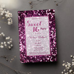 Moderne paarse roze, girale trendy sequin Sweet 16 Kaart<br><div class="desc">Een elegante moderne paarse en roze girale luxesequoen in Sweet 16 Uitnodiging. Deze girale glitter en roze verfijnde uitnodiging voor 16 verjaardagsfeestjes zijn perfect voor elk klasbaar en gesofisticeerd trendy meisje. Dit ontwerp is perfect voor een trendy en stijlvolle feestelijke gebeurtenis. Pas dit ontwerp aan met uw eigen bericht en...</div>