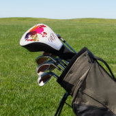 Moderne Paarse roze rode goudverf Golfheadcover (Insitu)