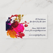 Moderne Paarse roze rode goudverf Visitekaartje (Achterkant)