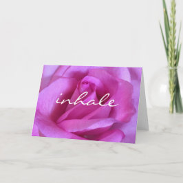 Moderne Paarse roze roze bleekkalligrafie Kaart