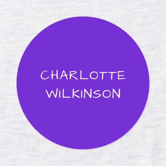 Moderne Paarse Roze School Leraar Custom Labels (Design 1)