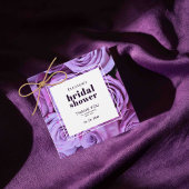 Moderne Paarse Rozen Foto Vrijgezellenfeest Dank u Bedankjes Labels