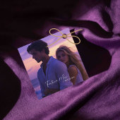 Moderne Paarse Rozen Foto Vrijgezellenfeest Dank u Bedankjes Labels