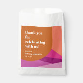 Moderne Paarse Rust Art Custom Verjaardag Dank u Bedankzakje (Voorkant)