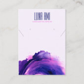 Moderne Paarse sieraden Ketting oorbel display Visitekaartje (Voorkant)