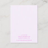 Moderne Paarse sieraden Ketting oorbel display Visitekaartje (Achterkant)