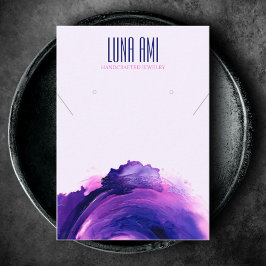 Moderne Paarse sieraden Ketting oorbel display Visitekaartje