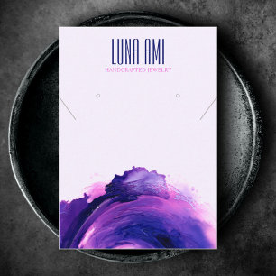 Moderne Paarse sieraden Ketting oorbel display Visitekaartje