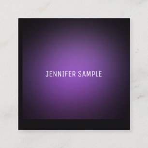 Moderne Paarse Sjabloon Moderne minimalistische lu Vierkante Visitekaartje