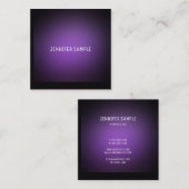 Moderne Paarse Sjabloon Moderne minimalistische lu Vierkante Visitekaartje (Voorkant / Achterkant)