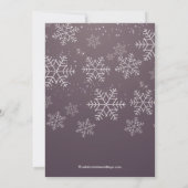 Moderne Paarse Snowflake Bridal Shower Kaart (Achterkant)