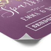 Moderne Paarse spaarboekje stuurt uitwijkbord Poster (Hoek)