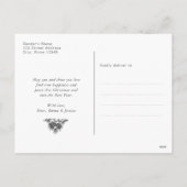 Moderne Paarse stekelbomen met kerstmis Feestdagenkaart (Achterkant)