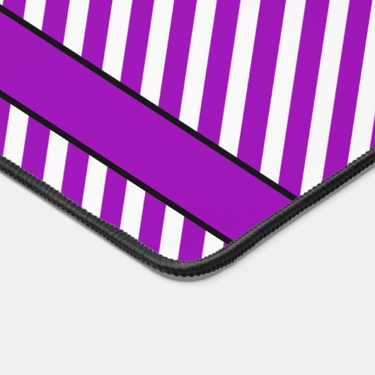 Moderne Paarse strepen Bureaumat (Hoek)
