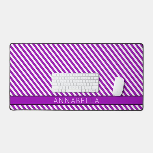 Moderne Paarse strepen Bureaumat (Keyboard & Muis)