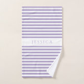 Moderne Paarse strepen Patroonnaam Bad Handdoek (Handdoek)