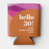 Moderne Paarse Terracotta Art Aangepaste 50ste Ver Blikjeskoeler (Voorkant)