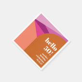 Moderne Paarse Terracotta Art Aangepaste 50ste Ver Servet (Hoek)