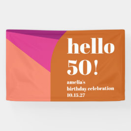 Moderne Paarse Terracotta Art Aangepaste 50ste Ver Spandoek