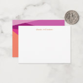 Moderne Paarse Terracotta Custom Gift Enclosure Notitiekaartje (Voorkant / Achterkant in situ)