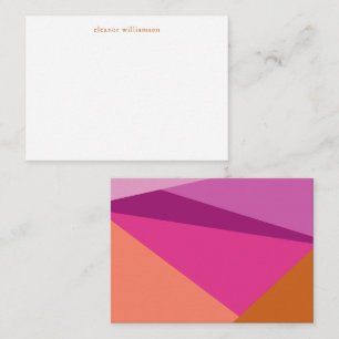 Moderne Paarse Terracotta Custom Gift Enclosure Notitiekaartje