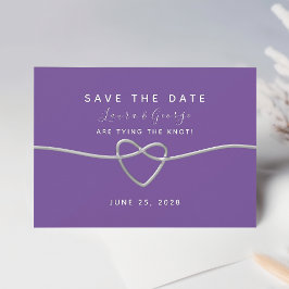 Moderne Paarse Trouw Save the Date