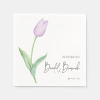 Moderne Paarse Tulp Solo Bruids Brunch Cocktail