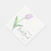 Moderne Paarse Tulp Solo Bruids Brunch Luncheon Servet (Hoek)