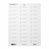 Moderne Paarse Tulp Solo Bruidsfeest Cadeau Regist Etiket (Full Sheet)