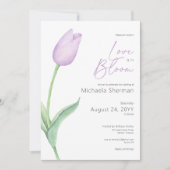 Moderne Paarse tulpenliefde in bloei Kaart (Voorkant)