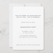 Moderne Paarse Typografie Foto 2022 Afstuderen Kaart (Achterkant)