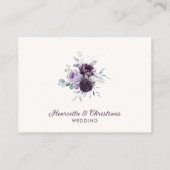 Moderne Paarse Typografie RSVP Kaart (Achterkant)