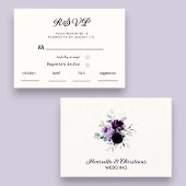 Moderne Paarse Typografie RSVP Kaart
