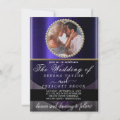 Moderne Paarse uitnodiging tot het uitzenden van e (Voorkant)