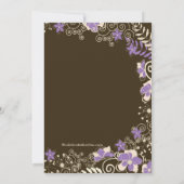 Moderne Paarse uitnodiging voor het Baby shower va (Achterkant)