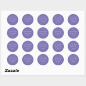 Moderne Paarse Valentijnsfeestje Ronde Sticker (Vel)