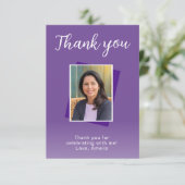 Moderne Paarse Verjaardagsfoto Bedankkaart