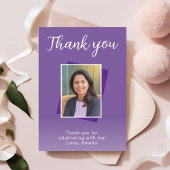 Moderne Paarse Verjaardagsfoto Bedankkaart