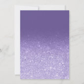 Moderne paarse violet glitter ombre foto Sweet 16 Kaart (Achterkant)