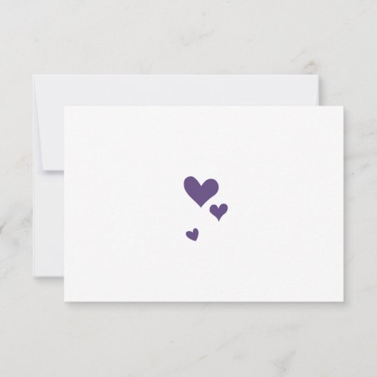  moderne Paarse vogelgriep RSVP Kaartje (Achterkant)